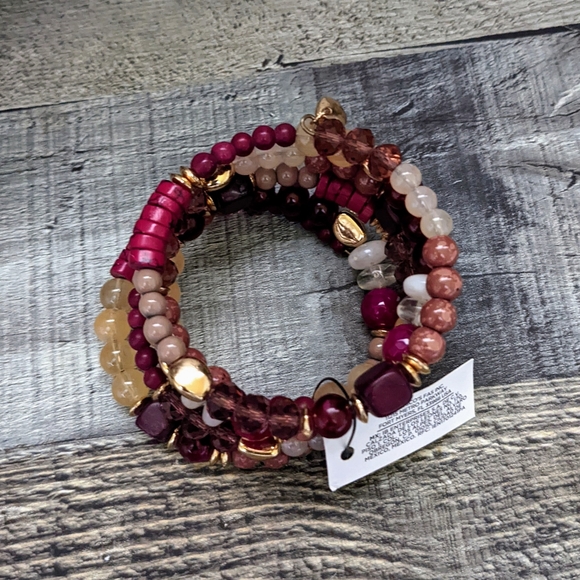 Chico's Multi-Colored Beaded Necklace, Earring and Bracelet Set - Picture 6 of 7